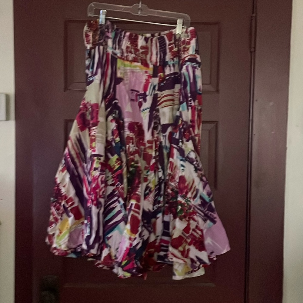 Multi color midi skirt